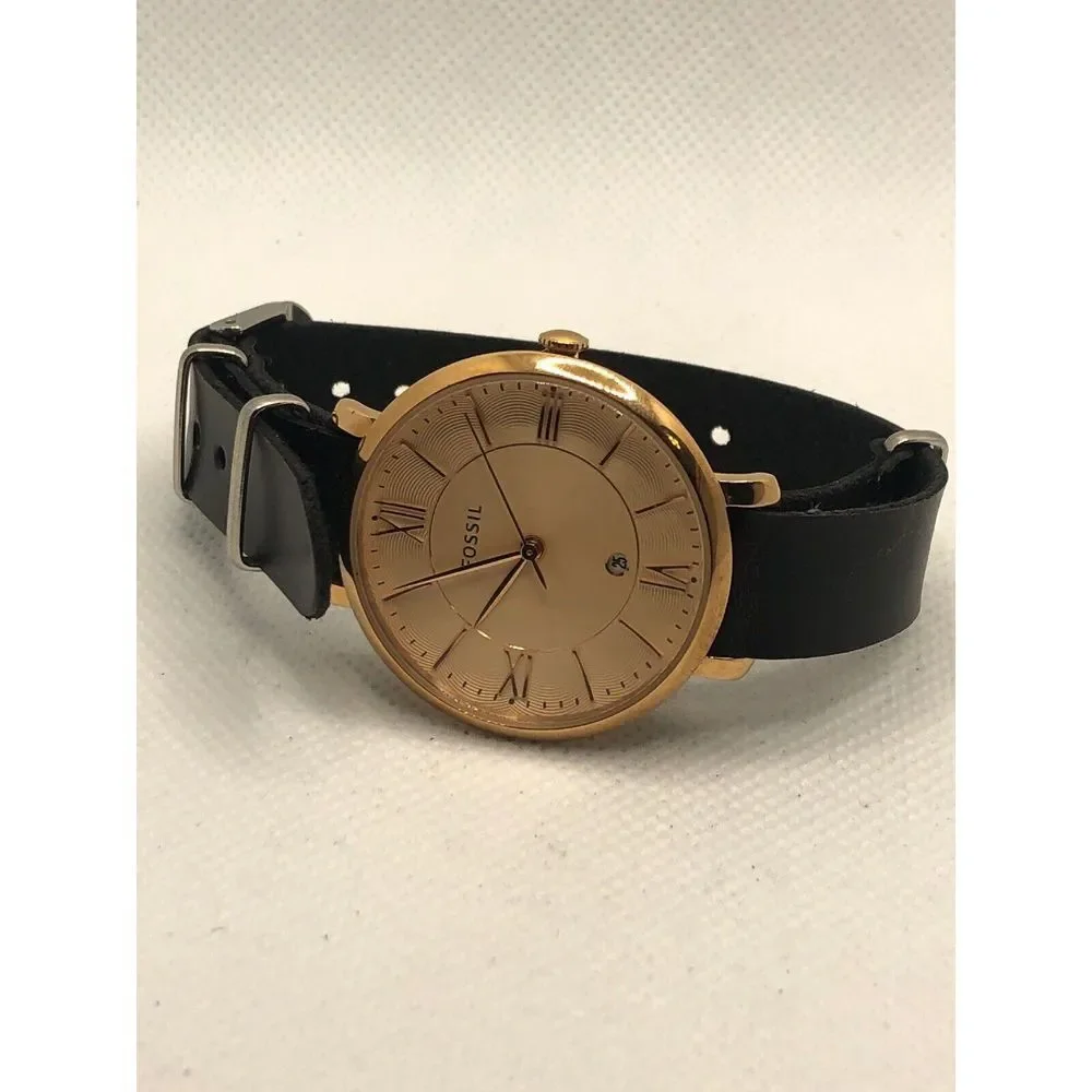 Fossil ES3707 Women Leather Analog Dial Quartz Wrist Watch W/ Custom Band LP234